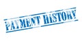 Payment history blue stamp