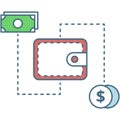 Payment icon financial transaction and banking flat vector