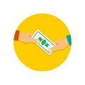 Payment icon in flat style
