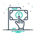Mix icon for Payment, transaction and consumer Royalty Free Stock Photo