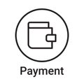 Payment icon. Vector line symbol for a website, product card, presentation and mobile app, packaging or instruction. Editable Royalty Free Stock Photo