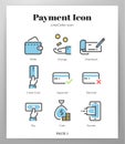 Payment icons LineColor pack
