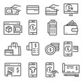 Payment icons. vector collection filled payment icons