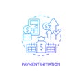 Payment initiation blue gradient concept icon Royalty Free Stock Photo
