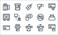 Payment line icons. linear set. quality vector line set such as secure payment, atm, cit card, no cit card, online shopping,