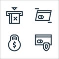 Payment line icons. linear set. quality vector line set such as secure payment, burden, cit card