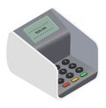 Payment machine vector pos banking terminal for credit card to pay atm bank system machining for paying cardreader in