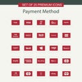 Payment method icons set vector Royalty Free Stock Photo