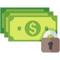 Payment money safety vector icon isolated on white