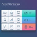 Payment online user interface modern screen for kiosk or application vector illustration flat design