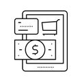 payment option line icon vector illustration