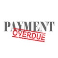 Payment Overdue Word Stamp