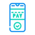 payment phone application color icon vector illustration