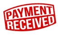 Payment received grunge rubber stamp Royalty Free Stock Photo