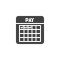 Payment schedule vector icon