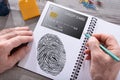 Payment security concept on a notepad Royalty Free Stock Photo