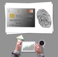 Payment security concept placed on a desk Royalty Free Stock Photo