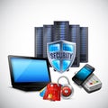 Payment Security Realistic Composition Royalty Free Stock Photo