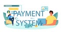 Payment system typographic header. Website payment system Royalty Free Stock Photo