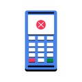 Payment Terminal With Error Message In Flat Vector Illustration Symbolizing Failed Payment And Financial Transaction Royalty Free Stock Photo