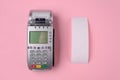 Payment terminal and till slip Royalty Free Stock Photo