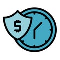 Payment time icon vector flat