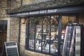 The Payne Bridge Gift Shop in Bourton-on-the-Water, a beautiful famous small village in rural Cotswolds area of England. Taken in Royalty Free Stock Photo