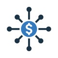 Payouts, transactions icon. Simple editable vector illustration