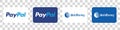 Paypal, Apple payPaypaly and WebMoney logo. WebMoney and Paypal Royalty Free Stock Photo