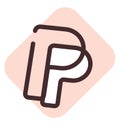 PayPal icon, icon Royalty Free Stock Photo