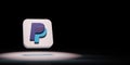 Paypal Logo Icon Spotlighted on Black Background Royalty Free Stock Photo