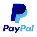 Paypal logo printed on paper.