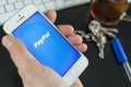 Paypal on smartphone Royalty Free Stock Photo