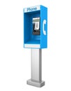 Payphone Booth Isolated Royalty Free Stock Photo