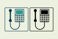 payphone icon. icon related to UI elements. suitable for web site, app, user interfaces,element, printable etc. solid icon style. Royalty Free Stock Photo