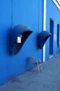 Payphones in blue, Cienfuegos Royalty Free Stock Photo