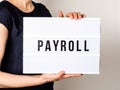 Payroll. Bonuses, insurance, benefits and careers concept