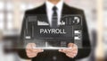 Payroll, Hologram Futuristic Interface, Augmented Virtual Reality