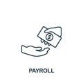 Payroll icon. Monochrome simple Accounting icon for templates, web design and infographics