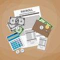 Payroll invoice concept