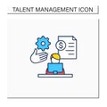 Payroll management color icon