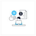 Payroll management flat icon