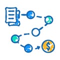 payroll processing icon doodle illustration Royalty Free Stock Photo