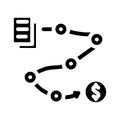 payroll processing glyph icon vector illustration
