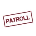 Payroll rectangular stamp. Royalty Free Stock Photo