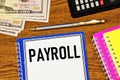 Payroll. Text inscription on the form. the main accounting cash document of large enterprises