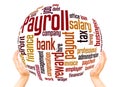 Payroll word cloud sphere concept
