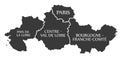 Pays de la loire - Centre - Paris - Bourgogne - Franche Comte Map