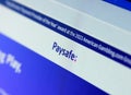 Paysafe website Royalty Free Stock Photo