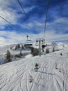 Paysage de montagne - ski Royalty Free Stock Photo